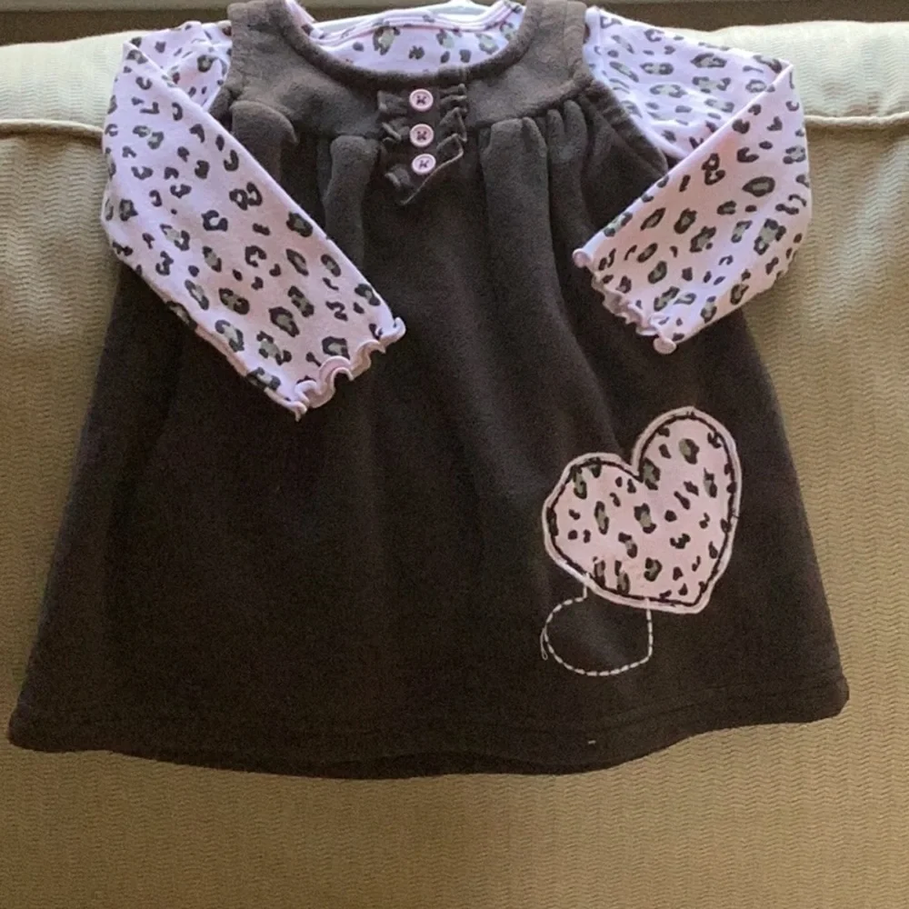 Carters 6 month NWOT brown and pink 2 piece very soft jumper